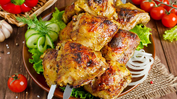 Шашлык из куриных бёдер